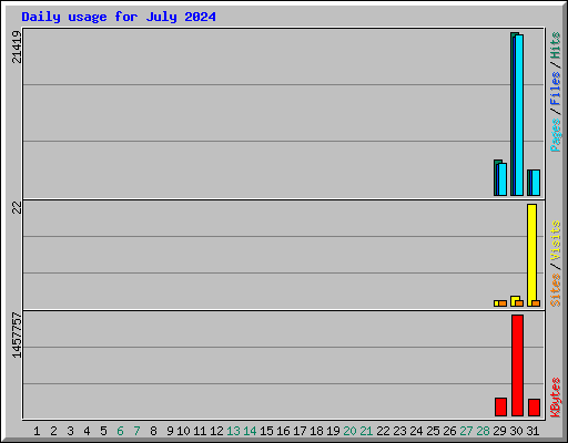 Daily usage for July 2024